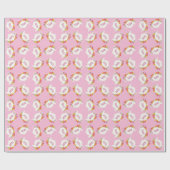 茶パーティーベビーシャワーティーポット春フローラ ラッピングペーパー (フラット)