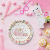 茶パーティーベビーシャワーフローラ紙プレート ペーパープレート (パーティー)