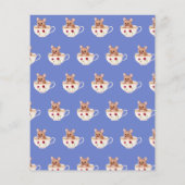 茶パーティーベビーシャワー招待状かわいい茶ポット (裏面)