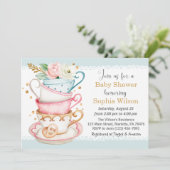 茶パーティーベビーシャワー招待状 招待状 (スタンド正面)