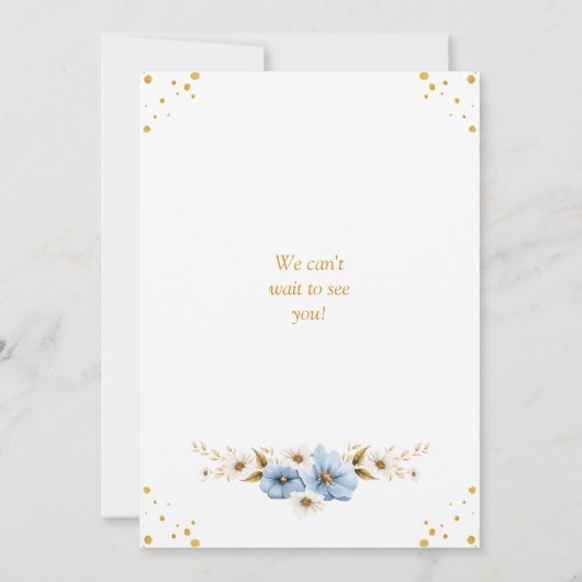 茶パーティーベビーシャワー招待状 招待状 (裏面)