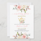 茶パーティーベビーシャワー招待状 招待状 (正面)