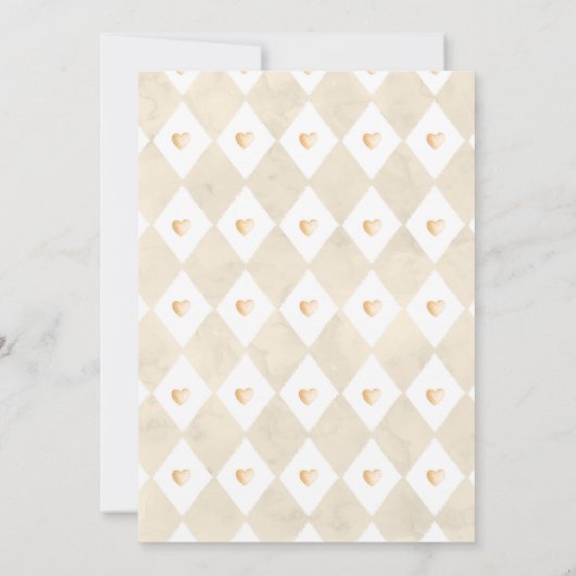 茶パーティーベビーシャワー男女兼用ベビー醸造 招待状 (裏面)