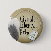 茶パーティーボタン 缶バッジ (正面)