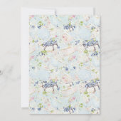 茶パーティーレースドリーウォーター色 招待状 (裏面)