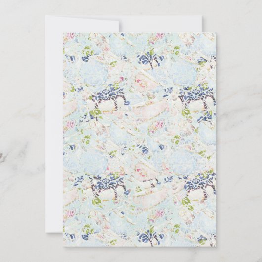 茶パーティーレースドリーウォーター色 招待状 (裏面)