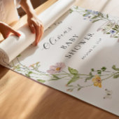 茶パーティーワイルドフラワーベビーシャワーへようこそ ポスター