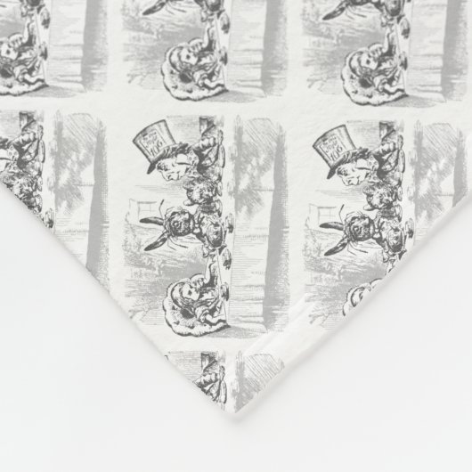 茶パーティーヴィンテージアリスinワンダーランド毛布 フリースブランケット (角)