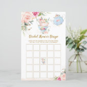 茶パーティーヴィンテージフローラブライダルシャワービンゴゲーム (スタンド正面)