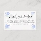 茶パーティー中国ブルーレースシャワーブックベビー エンクロージャーカード (正面)