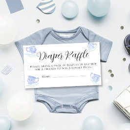 茶パーティー中国レース赤ちゃんシャワーおむつラッフル エンクロージャーカード