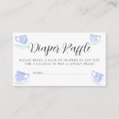 茶パーティー中国レース赤ちゃんシャワーおむつラッフル エンクロージャーカード (正面)