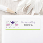 茶パーティー印刷可能住所 シール (インサイチュ)