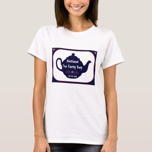 茶パーティー商業用Tシャツ Tシャツ (正面)