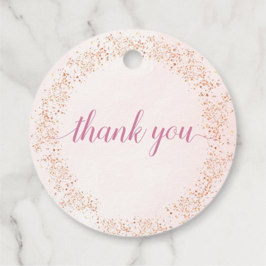 茶パーティー妖精ガール赤面ピンクフラワーズ誕生日 フェイバータグ (裏面)