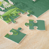 茶パーティー妖精、ヴィンテージウォッチ、キノコ ジグソーパズル (側面)