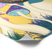 茶パーティー妖精、ヴィンテージウォッチ、キノコ ポスター (角)