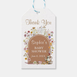 茶パーティー山花ベビーイン開花ベビーシャワー ギフトタグ