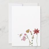 茶パーティー山花ベビーイン開花ベビーシャワー サンキューカード (裏面)