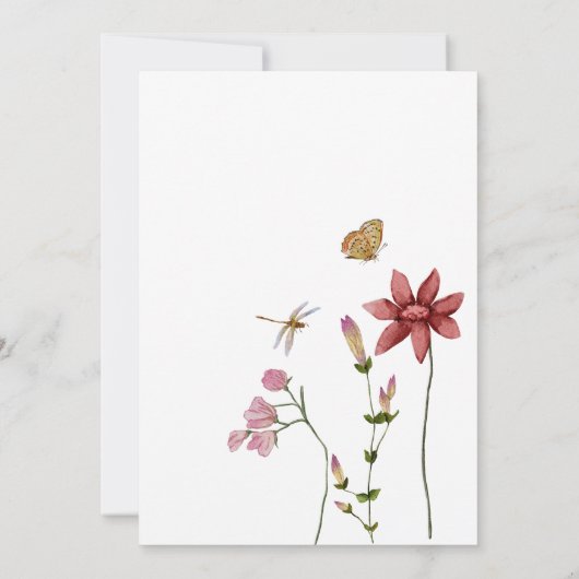 茶パーティー山花ベビーイン開花ベビーシャワー 招待状 (裏面)