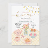 茶パーティー愛は醸造ブライダルシャワー 招待状 (正面)