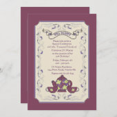 茶パーティー枠招待状 招待状 (正面/裏面)