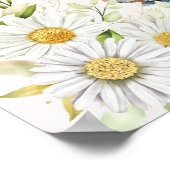 茶パーティー水の色ティーポット男の子ベイビーシャワー ポスター (角)