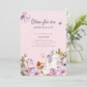 茶パーティー水彩花ブライダルシャワー 招待状 (スタンド正面)
