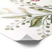 茶パーティー水色ティーポット性別リビール ポスター (角)