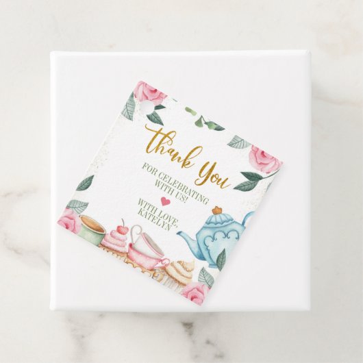 茶パーティー水色フローラパーティー フェイバータグ (インサイチュ)