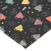 茶パーティー磁器の蒸しカップ、色茶マグカップ。 ショートテーブルランナー (コーナー)