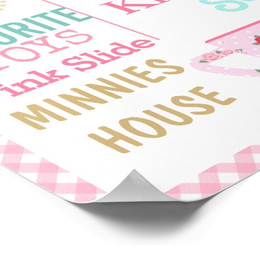 茶パーティー第2バースデーサインポスターバナー ポスター (角)