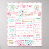 茶パーティー第2バースデーサインポスターバナー ポスター (正面)