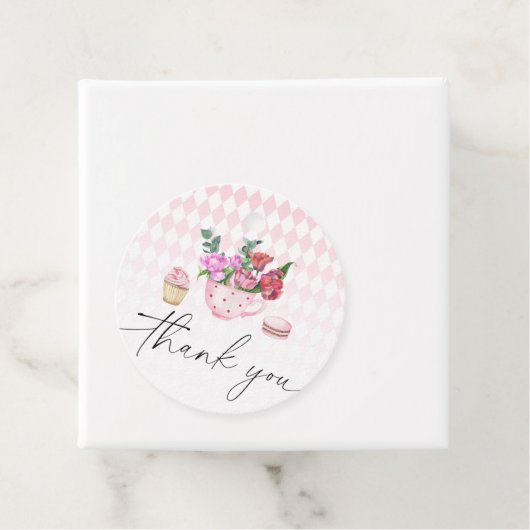 茶パーティー花の赤ちゃん感謝していシャワーあなた フェイバータグ (インサイチュ)