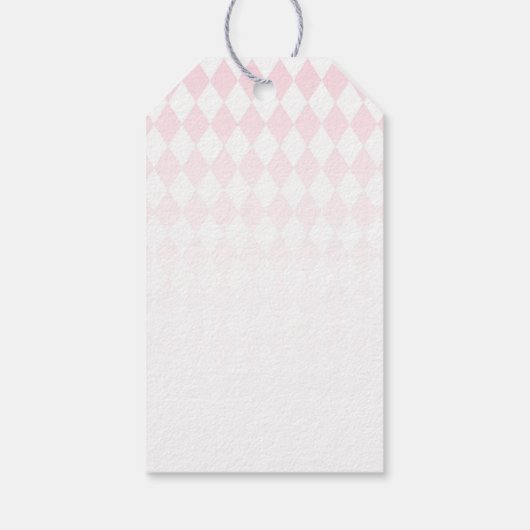 茶パーティー花女の子の赤ちゃんシャワー ギフトタグ (裏面)