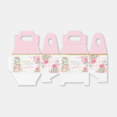 茶パーティー誕生日ガールピンク&金ゴールドフローラPar-tea フェイバーボックス (折り畳みなし)