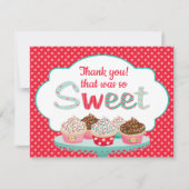 茶パーティー誕生日サンキューフラットノートカード ノートカード (正面)