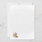 茶パーティー誕生日パーティー招待午後のお茶 招待状 (裏面)