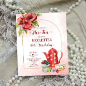 茶パーティー誕生日予算の招待テンプレート