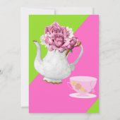 茶パーティー誕生日招待状カード (裏面)