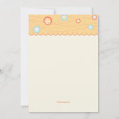 茶パーティー誕生日招待状 招待状 (裏面)