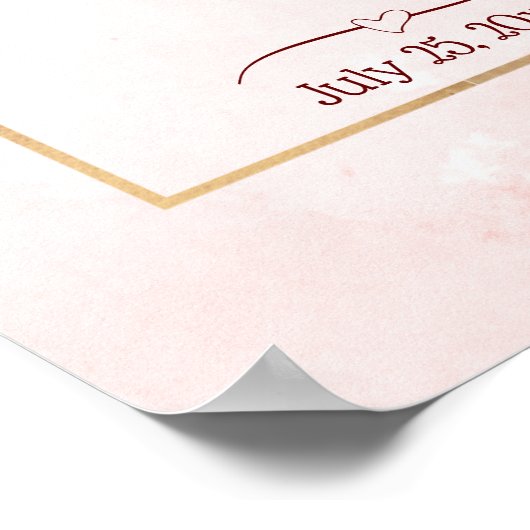 茶パーティー誕生日水玉模様茶ポットウェルカムサイン ポスター (角)