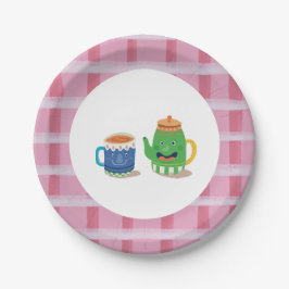茶パーティー誕生日紙プレート ペーパープレート