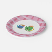 茶パーティー誕生日紙プレート ペーパープレート (アングル)