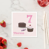 茶パーティー誕生日 スタンダードカクテルナプキン (インサイチュ)