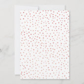 茶パーティー誕生日-バラ金ゴールドホワイトピンクフローラ 招待状 (裏面)