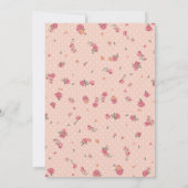 茶パーティー誕生日。茶パーティー赤ちゃんシャワー 招待状 (裏面)