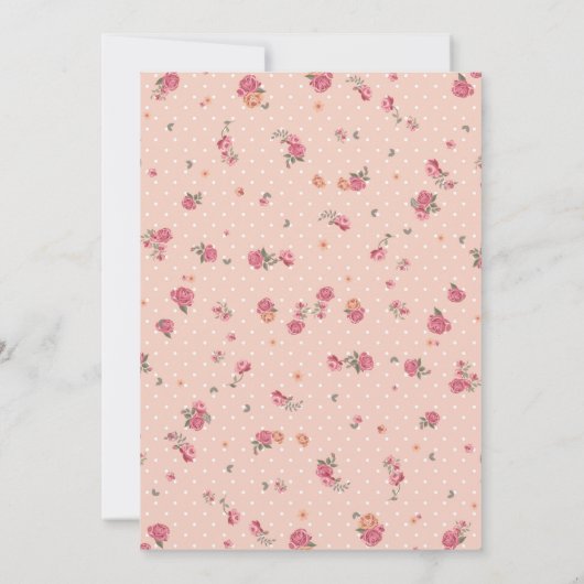 茶パーティー誕生日。茶パーティー赤ちゃんシャワー 招待状 (裏面)