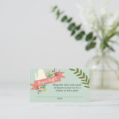 茶パーティー赤ちゃんシャワーおむつラッフルカード エンクロージャーカード (スタンド正面)