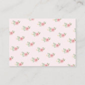 茶パーティー赤ちゃんシャワーおむつラッフル エンクロージャーカード (裏面)